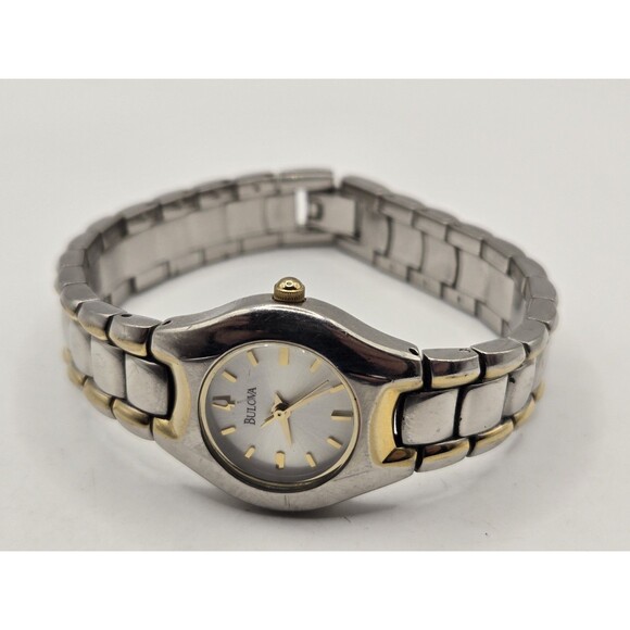 Ladies Bulova 98T84 Classic Collection Two-Tone Stainless Steel White Dial Watch - Picture 5 of 8